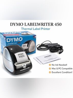 Dymo Labelwriter 450 Thermal Label Printer USB - excellent condition